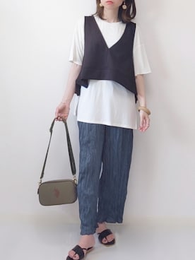 「CITRINE Chakra（シトリンチャクラ）のアイテム（アクセサリー）」を使った、yume さん（レディース・160cm）の夏コーディネート