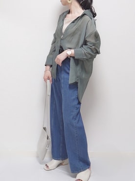 「AmbreNeige」｜「アイテム（アナログ腕時計）」を使った、yume さん（レディース・160cm）の夏コーディネート