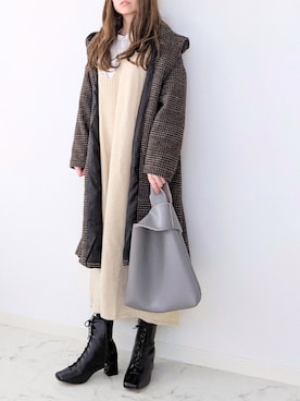 「Millennial Generation（ミレニアルジェネレーション）のアイテム」を使った、yume さん（レディース・160cm）の冬コーディネート