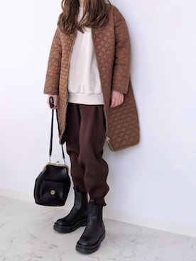 「DHOLIC（ディーホリック）のアイテム（その他アウター）」を使った、yume さん（レディース・160cm）の冬コーディネート