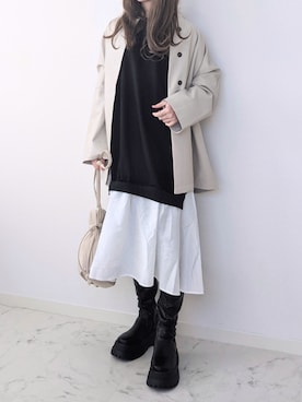 「Millennial Generation（ミレニアルジェネレーション）のアイテム」を使った、yume さん（レディース・160cm）の冬コーディネート