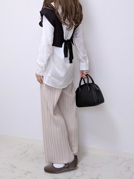 「ap retro（アプレトロ）の刺繍デザインニットビスチェベスト【ZOZO限定アイテム】（ベスト）」を使った、yume さん（レディース・160cm）の冬コーディネート