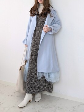 「AmbreNeige」｜「アイテム（トレンチコート）」を使った、yume さん（レディース・160cm）の冬コーディネート