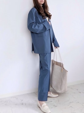 「スクエアトゥ」｜「アイテム（セットアップ）」を使った、yume さん（レディース・160cm）の冬コーディネート