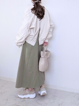 「ap retro（アプレトロ）のアイテム（シャツワンピース）」を使った、yume さん（レディース・160cm）の春コーディネート