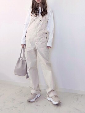 「dholic」｜「アイテム（オールインワン・サロペット）」を使った、yume さん（レディース・160cm）の春コーディネート