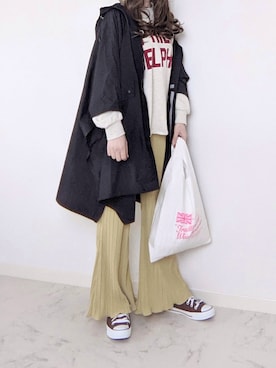 「Traditional Weatherwear（トラディショナルウェザーウェア）のMARCHE BAG MINI（トートバッグ）」を使った、yume さん（レディース・160cm）の春コーディネート