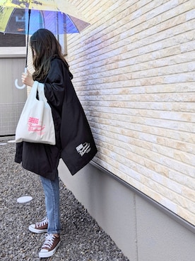 「Traditional Weatherwear（トラディショナルウェザーウェア）のMARCHE BAG MINI（トートバッグ）」を使った、yume さん（レディース・160cm）の春コーディネート