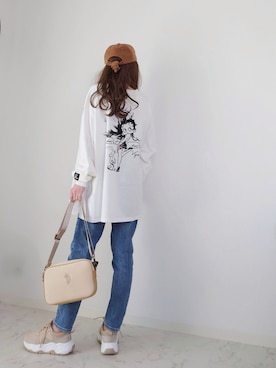 「something_jean」｜「アイテム（アクセサリー）」を使った、yume さん（レディース・160cm）の春コーディネート