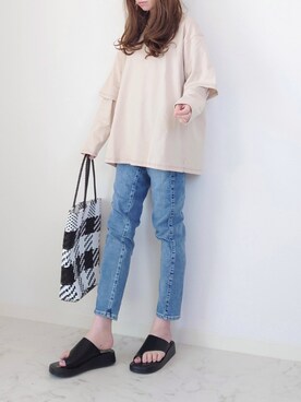 「something_jean」｜「アイテム（アクセサリー）」を使った、yume さん（レディース・160cm）の春コーディネート
