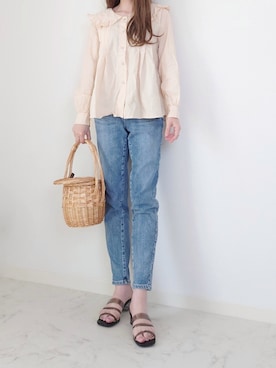 「something_jean」｜「アイテム（アクセサリー）」を使った、yume さん（レディース・160cm）の春コーディネート
