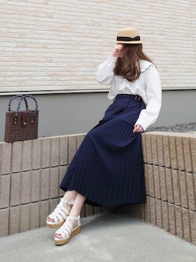 「polcadot」｜「アイテム（アクセサリー）」を使った、yume さん（レディース・160cm）の春コーディネート