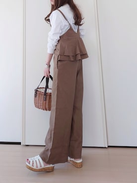 「La-gemme」｜「アイテム（サロペット/オーバーオール）」を使った、yume さん（レディース・160cm）の春コーディネート