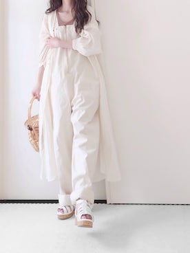 「Lee（リー）のアイテム（サロペット/オーバーオール）」を使った、yume さん（レディース・160cm）の春コーディネート