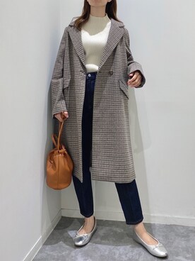 「テーラードコート」｜「アイテム（その他アウター）」を使った、fuunaさん（レディース・162cm）の冬コーディネート