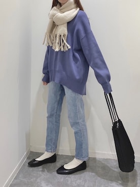 「GLOBAL WORK（グローバルワーク）のアイテム（ドレスシューズ）」を使った、fuunaさん（レディース・162cm）の冬コーディネート