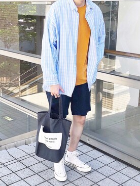 「ショーパン」｜「アイテム（その他）」を使った、Ryuさん（メンズ・183cm）の夏コーディネート