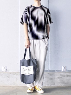 「YARD PLUS（ヤードプリュス）のアイテム」を使った、Ryuさん（メンズ・183cm）の夏コーディネート