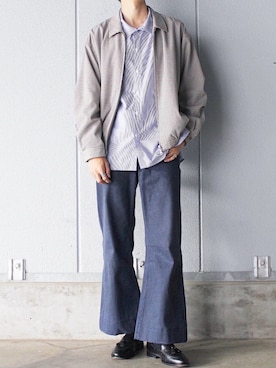 「MONKEY TIME（モンキータイム）のアイテム（ブルゾン）」を使った、Ryuさん（メンズ・183cm）の秋コーディネート