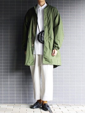 「カラーソックス」｜「アイテム（ミリタリージャケット）」を使った、Ryuさん（メンズ・183cm）の秋コーディネート