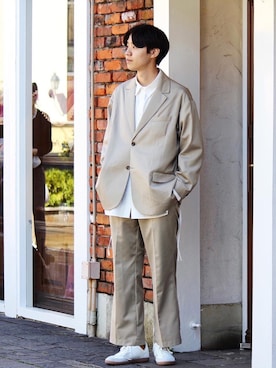 「INTER FACTORY（インターファクトリー）のアイテム（その他アウター）」を使った、Ryuさん（メンズ・183cm）の春コーディネート