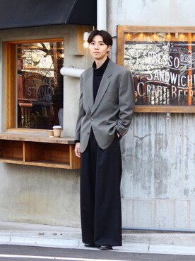 「GIORGIO ARMANI（ジョルジオアルマーニ）のアイテム（ジャケット/アウター）」を使った、Ryuさん（メンズ・183cm）の春コーディネート