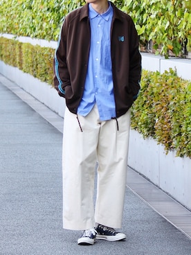 「Needles（ニードルス）のアイテム（ジャケット/アウター）」を使った、Ryuさん（メンズ・183cm）の春コーディネート