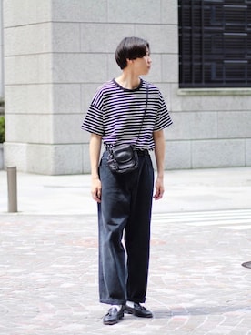 「YARD PLUS（ヤードプリュス）のアイテム」を使った、Ryuさん（メンズ・183cm）の夏コーディネート