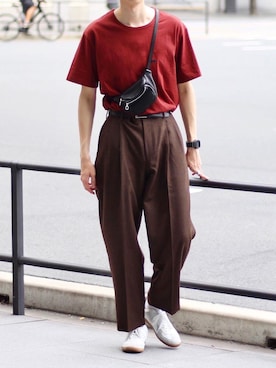 「Scye（サイ）のアイテム（トップス）」を使った、Ryuさん（メンズ・183cm）の夏コーディネート