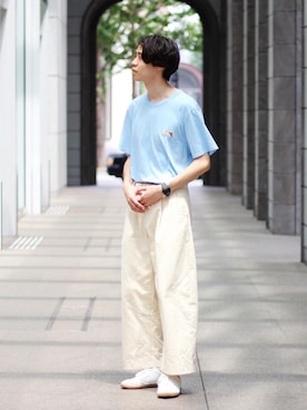 「MAISON KITSUNE」｜「アイテム（その他）」を使った、Ryuさん（メンズ・183cm）の夏コーディネート