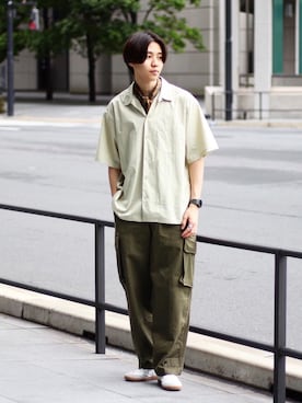 「LENO（リノ）のアイテム」を使った、Ryuさん（メンズ・183cm）の夏コーディネート