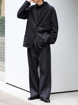 「STUDIO NICHOLSON（スタジオニコルソン）のアイテム（トップス）」を使った、Ryuさん（メンズ・183cm）の秋コーディネート