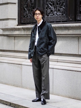 「オイルドジャケット」｜「アイテム（その他）」を使った、Ryuさん（メンズ・183cm）の秋コーディネート
