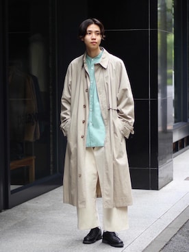 「soerte」｜「アイテム（トレンチコート）」を使った、Ryuさん（メンズ・183cm）の秋コーディネート
