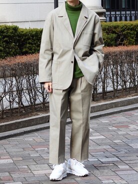 「BATONER（バトナー）のアイテム」を使った、Ryuさん（メンズ・183cm）の春コーディネート
