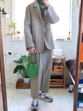 「BATONER（バトナー）のアイテム」を使った、Ryuさん（メンズ・183cm）の春コーディネート