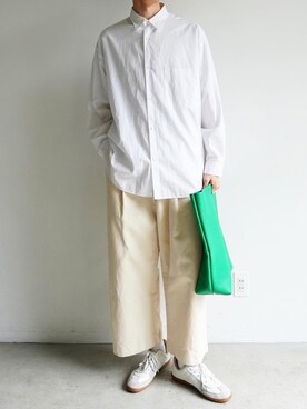 「Graphpaper（グラフペーパー）のアイテム（トップス）」を使った、Ryuさん（メンズ・183cm）の春コーディネート