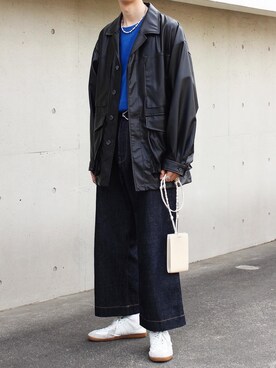 「MAISON SPECIAL（メゾンスペシャル）のアイテム（ミリタリージャケット）」を使った、Ryuさん（メンズ・183cm）の春コーディネート