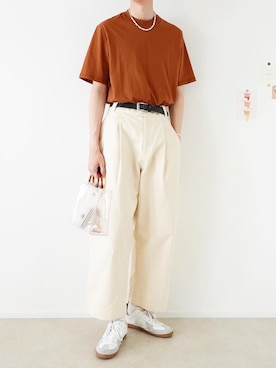 「STUDIO NICHOLSON（スタジオニコルソン）のアイテム（トップス）」を使った、Ryuさん（メンズ・183cm）の夏コーディネート