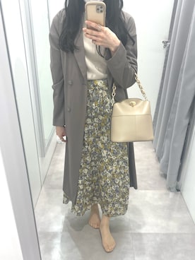 「NATURAL BEAUTY BASIC（ナチュラルビューティーベーシック）のアイテム（トレンチコート）」を使った、moepipiiさん（レディース・154cm）の冬コーディネート