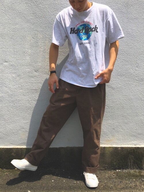 ケンタロウ Hard Rock Cafeのtシャツ カットソーを使ったコーディネート Wear