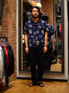 「schott（ショット）のアイテム（シューズ）」を使った、sugaさん（メンズ・177cm）の春コーディネート