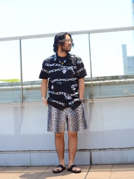 「アロハシャツ」｜sugaさん（メンズ・177cm）の春コーディネート