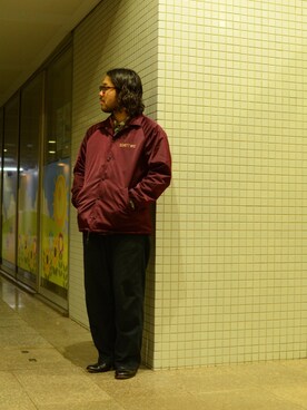 「schott（ショット）のアイテム（ナイロンジャケット）」を使った、sugaさん（メンズ・177cm）の秋コーディネート