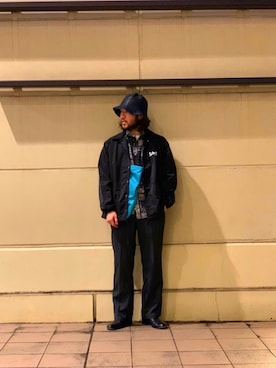 「スタッフセンバツ」｜「アイテム（ブルゾン）」を使った、sugaさん（メンズ・177cm）の冬コーディネート