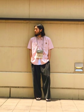 「ファッションの力を信じよう」｜「アイテム（スラックス）」を使った、sugaさん（メンズ・177cm）の夏コーディネート