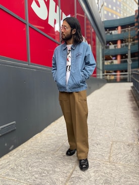 「HAVERSACK（ハバーザック）のアイテム（パンツ）」を使った、sugaさん（メンズ・177cm）の秋コーディネート