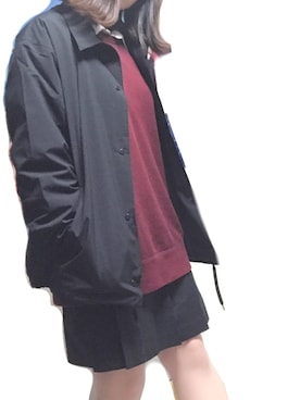 「アイテム（パーカー）」を使った、ま ほ  さん（レディース・168cm）の秋コーディネート