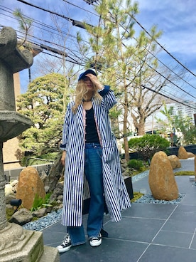 「RNA（アールエヌエー）のアイテム（その他アウター）」を使った、ASAKAWAさん（レディース・153cm）の春コーディネート