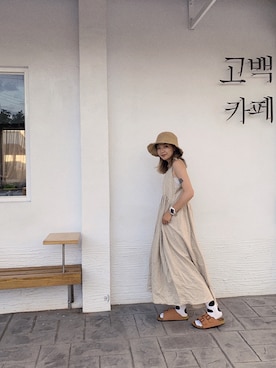 「棉麻」｜ᴘᴘさん（レディース・155cm）の夏コーディネート